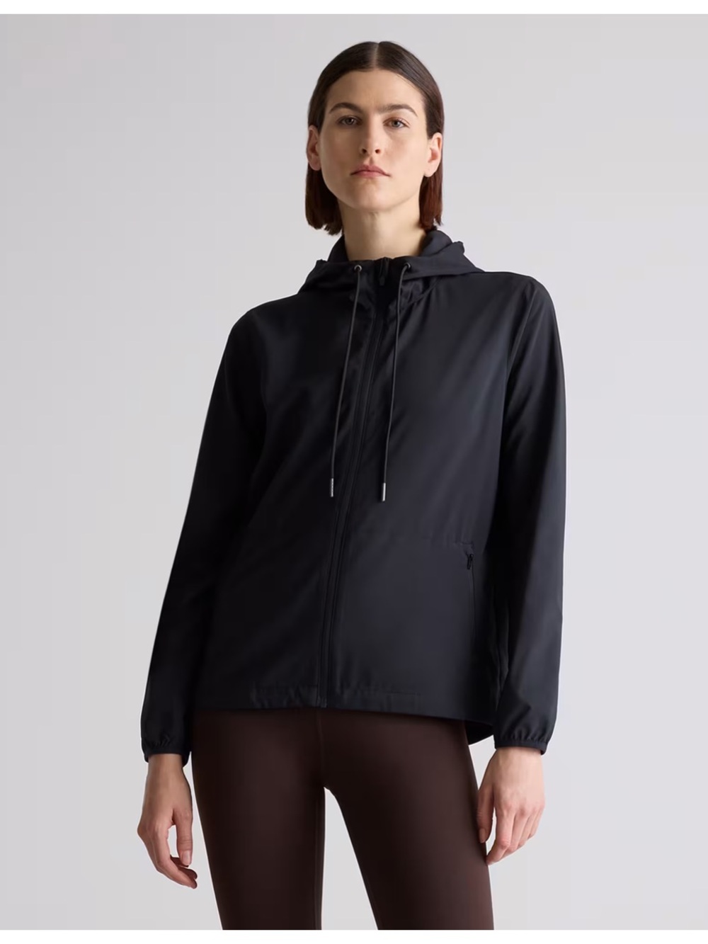 Quince Women Micro Ripstop Packable Hike Jacket Black Size XS